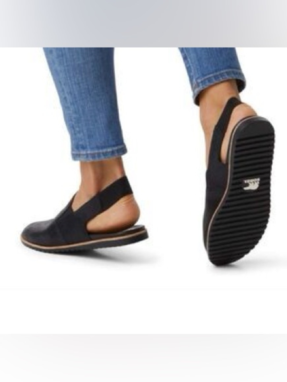 Sorel Women’s Black Ella Slingback Mule Flats